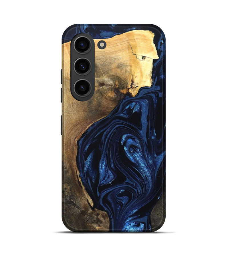 Galaxy S23 Wood Live Edge Phone Case - Zariyah (Blue, 820702)