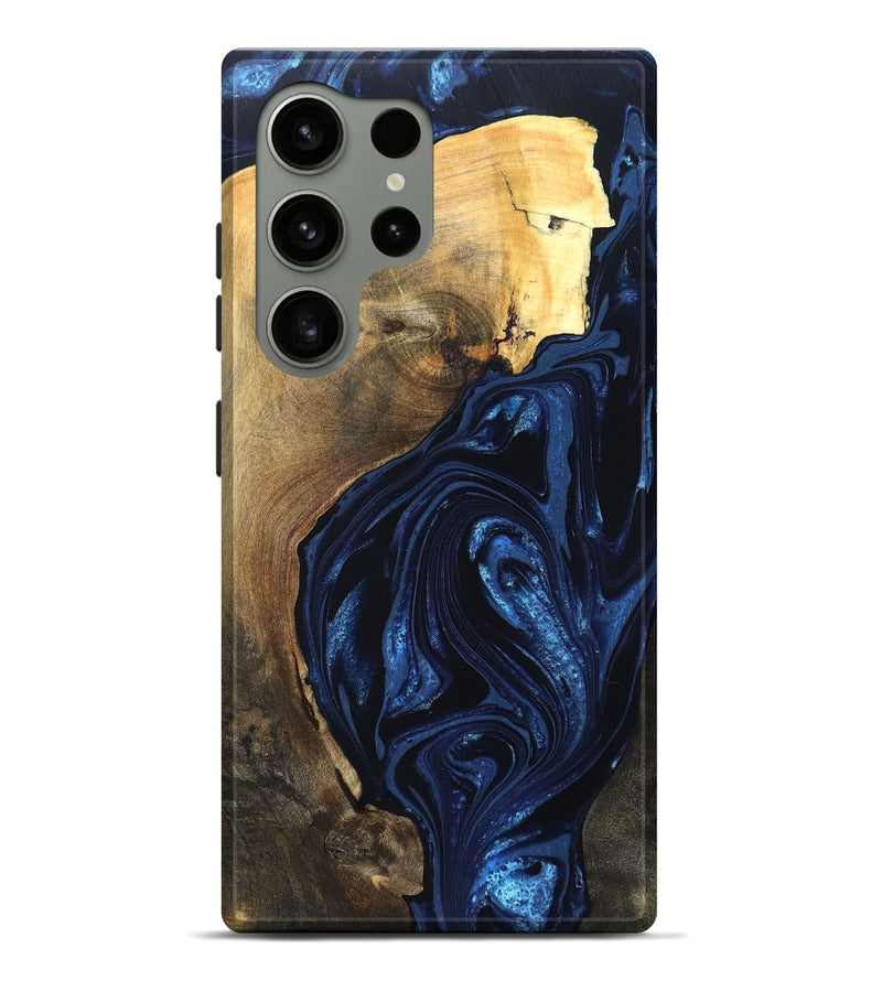 Galaxy S24 Ultra Wood Live Edge Phone Case - Zariyah (Blue, 820702)