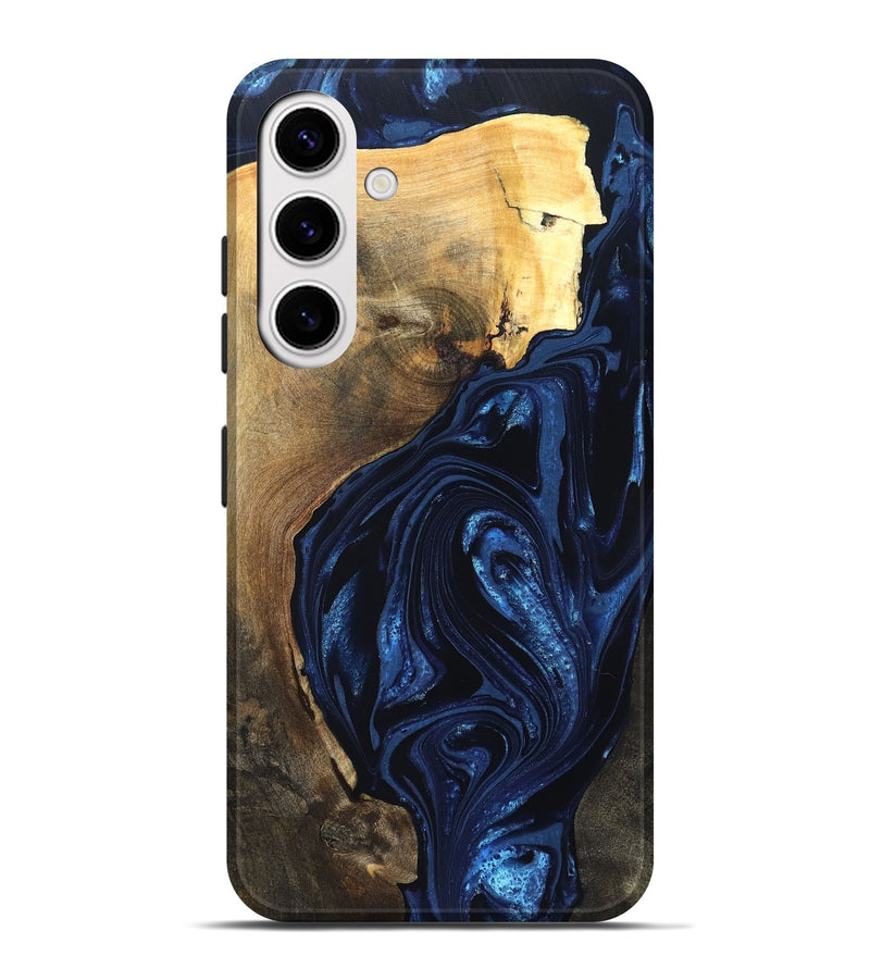 Galaxy S25 Plus Wood Live Edge Phone Case - Zariyah (Blue, 820702)