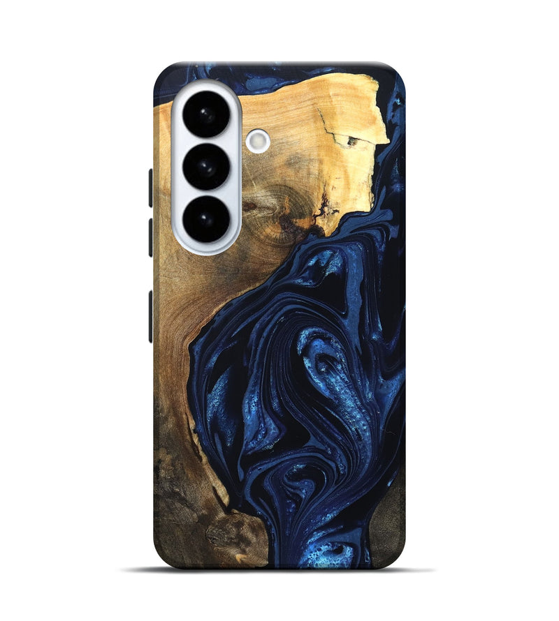 Galaxy S26 Wood Live Edge Phone Case - Zariyah (Blue, 820702)