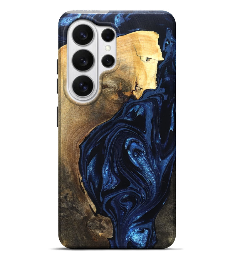 Galaxy S26 Ultra Wood Live Edge Phone Case - Zariyah (Blue, 820702)