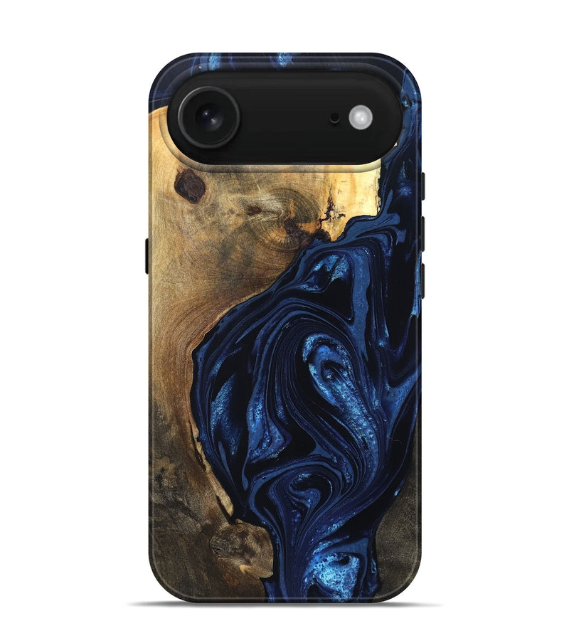 iPhone 17 Air Wood Live Edge Phone Case - Zariyah (Blue, 820702)