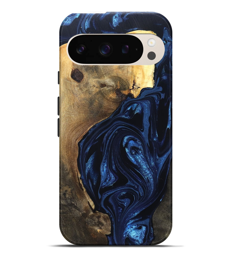 Pixel 9 Pro XL Wood Live Edge Phone Case - Zariyah (Blue, 820702)