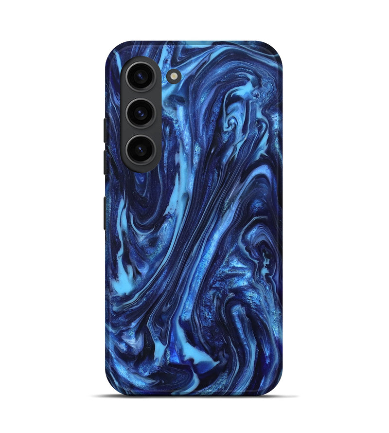 Galaxy S23 ResinArt Live Edge Phone Case - Newt (Blue, 820703)