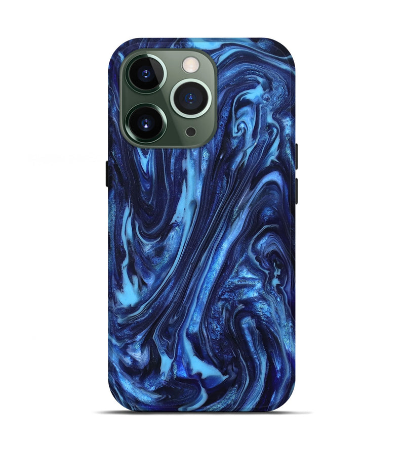 iPhone 13 Pro ResinArt Live Edge Phone Case - Newt (Blue, 820703)