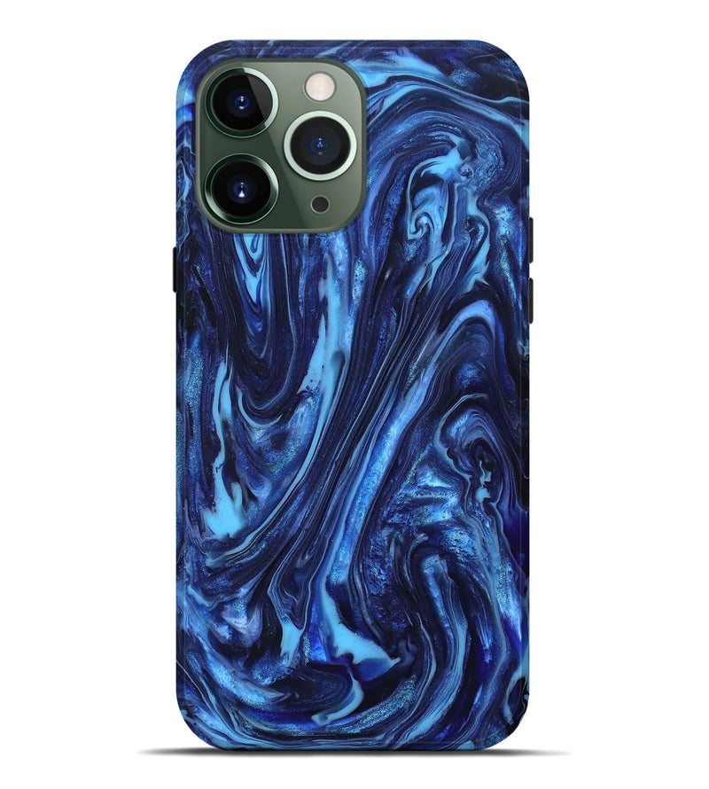 iPhone 13 Pro Max ResinArt Live Edge Phone Case - Newt (Blue, 820703)
