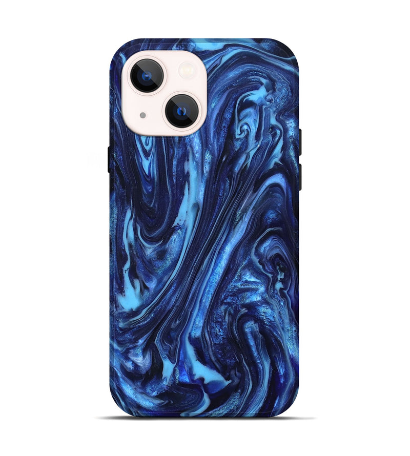 iPhone 14 ResinArt Live Edge Phone Case - Newt (Blue, 820703)