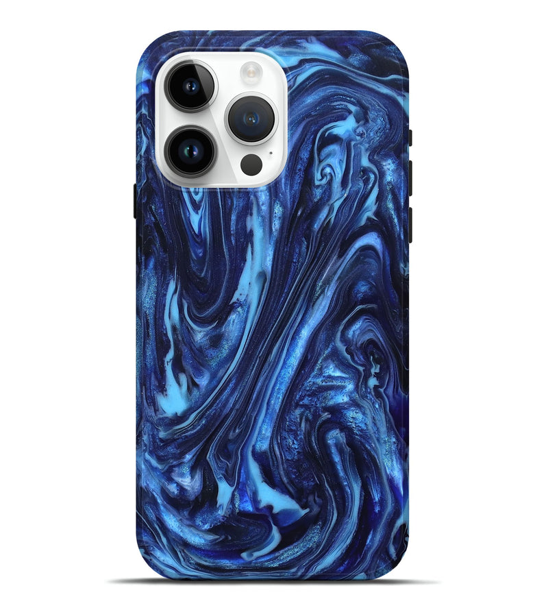 iPhone 15 Pro Max ResinArt Live Edge Phone Case - Newt (Blue, 820703)