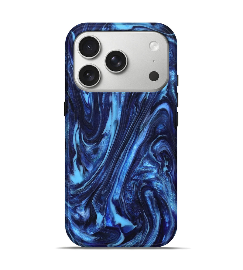 iPhone 17 Pro ResinArt Live Edge Phone Case - Newt (Blue, 820703)