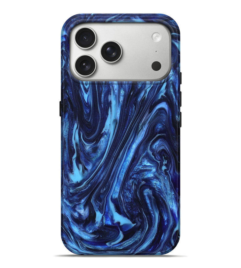 iPhone 17 Pro Max ResinArt Live Edge Phone Case - Newt (Blue, 820703)