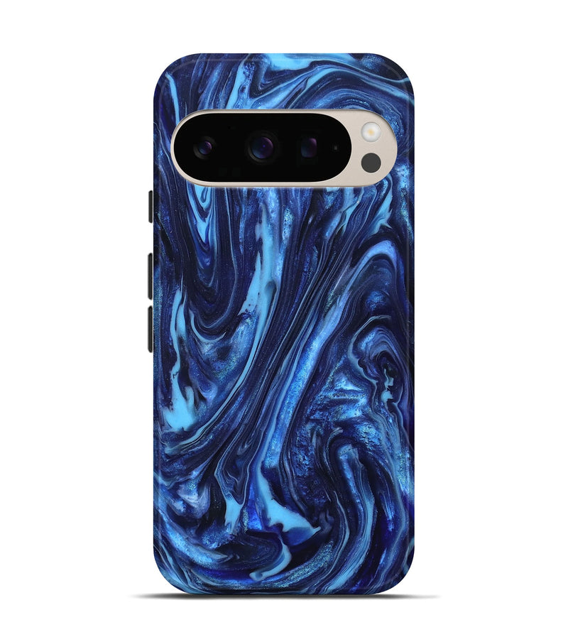 Pixel 10 ResinArt Live Edge Phone Case - Newt (Blue, 820703)