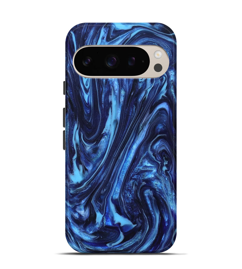 Pixel 9 ResinArt Live Edge Phone Case - Newt (Blue, 820703)
