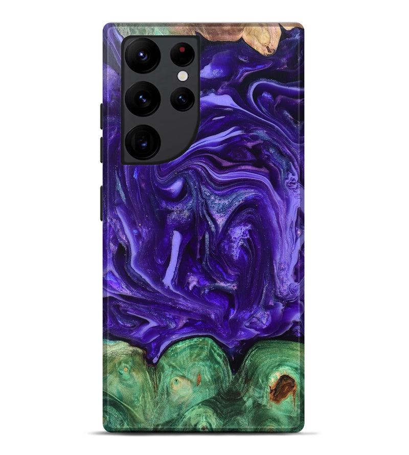 Galaxy S22 Ultra Wood Live Edge Phone Case - Shelley (Purple, 820704)