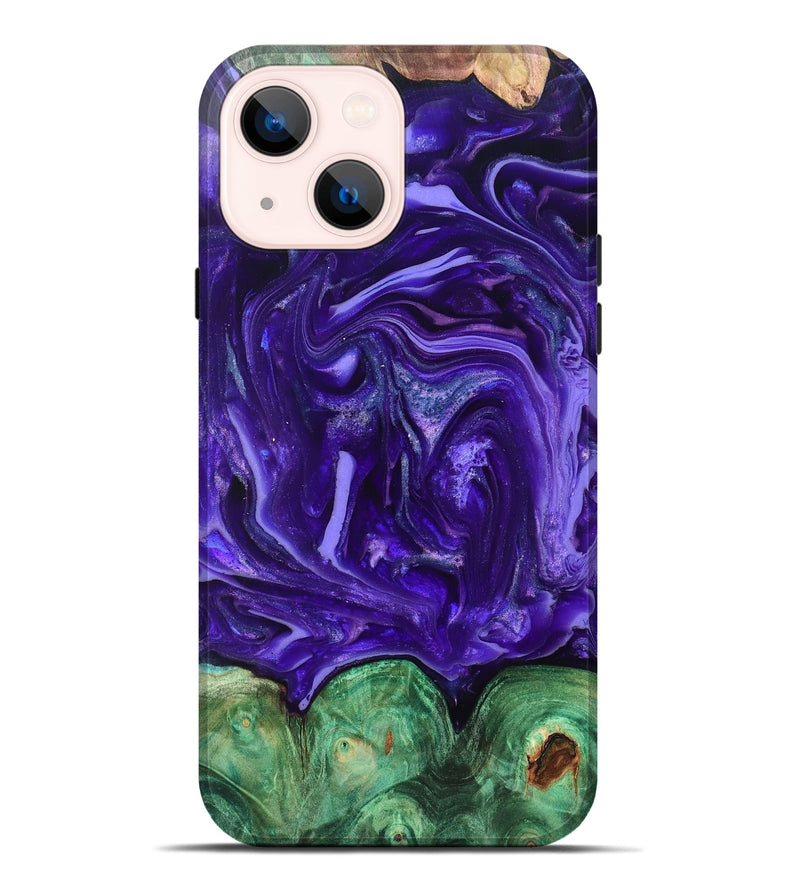 iPhone 14 Plus Wood Live Edge Phone Case - Shelley (Purple, 820704)