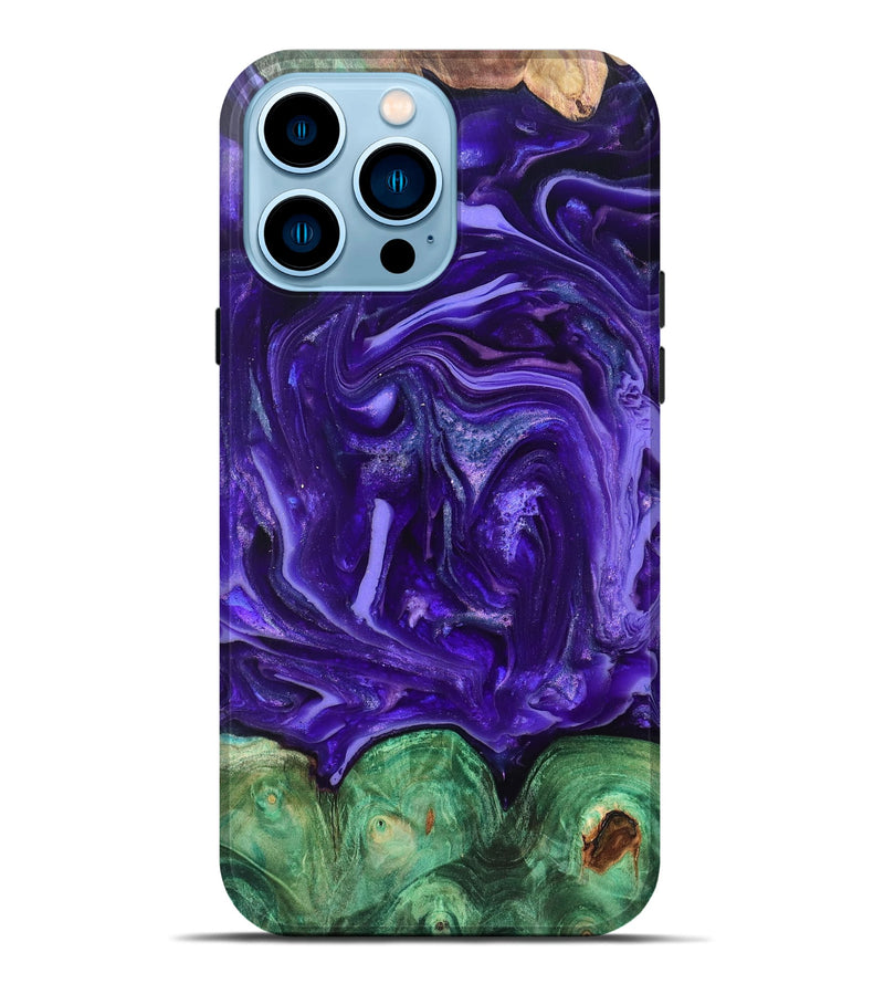 iPhone 14 Pro Max Wood Live Edge Phone Case - Shelley (Purple, 820704)