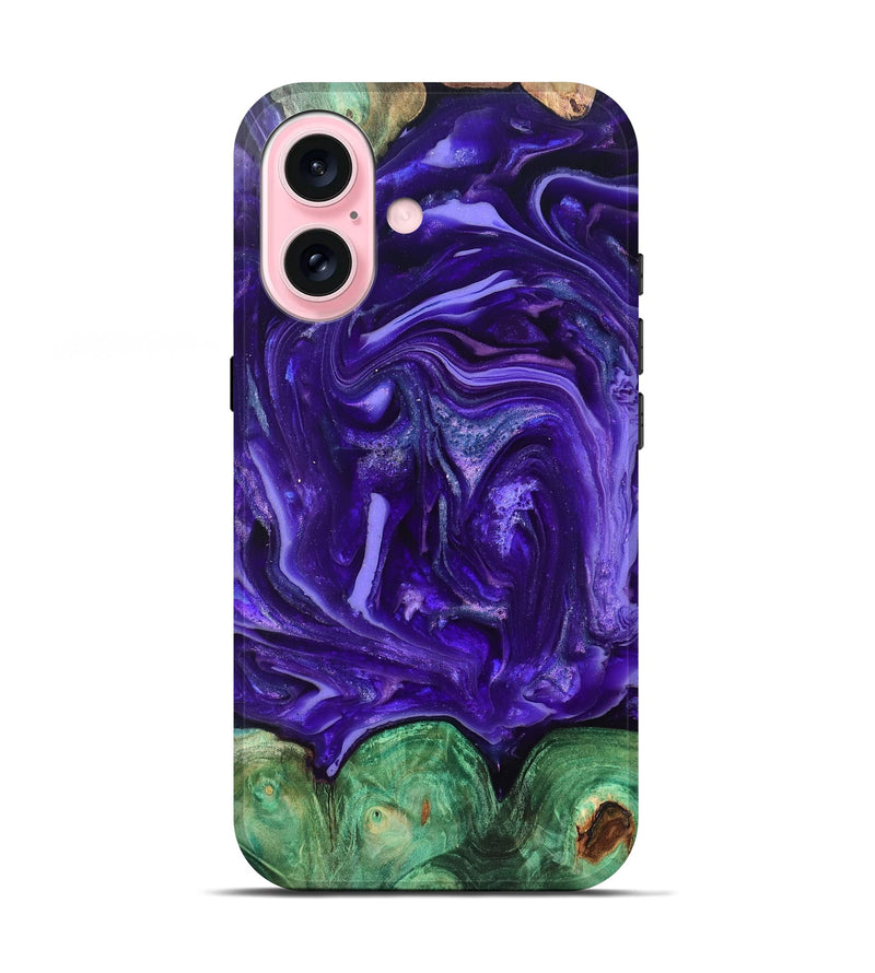 iPhone 17 Wood Live Edge Phone Case - Shelley (Purple, 820704)