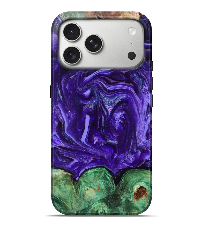 iPhone 17 Pro Max Wood Live Edge Phone Case - Shelley (Purple, 820704)