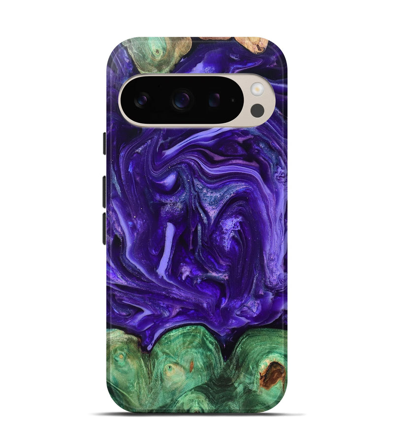 Pixel 9 Pro Wood Live Edge Phone Case - Shelley (Purple, 820704)