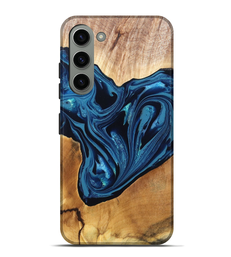 Galaxy S23 Plus Wood Live Edge Phone Case - Gianni (Blue, 820705)