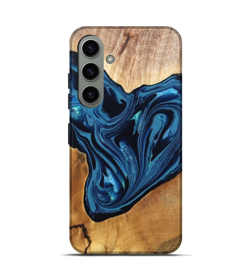 Galaxy S24 Wood Live Edge Phone Case - Gianni (Blue, 820705)