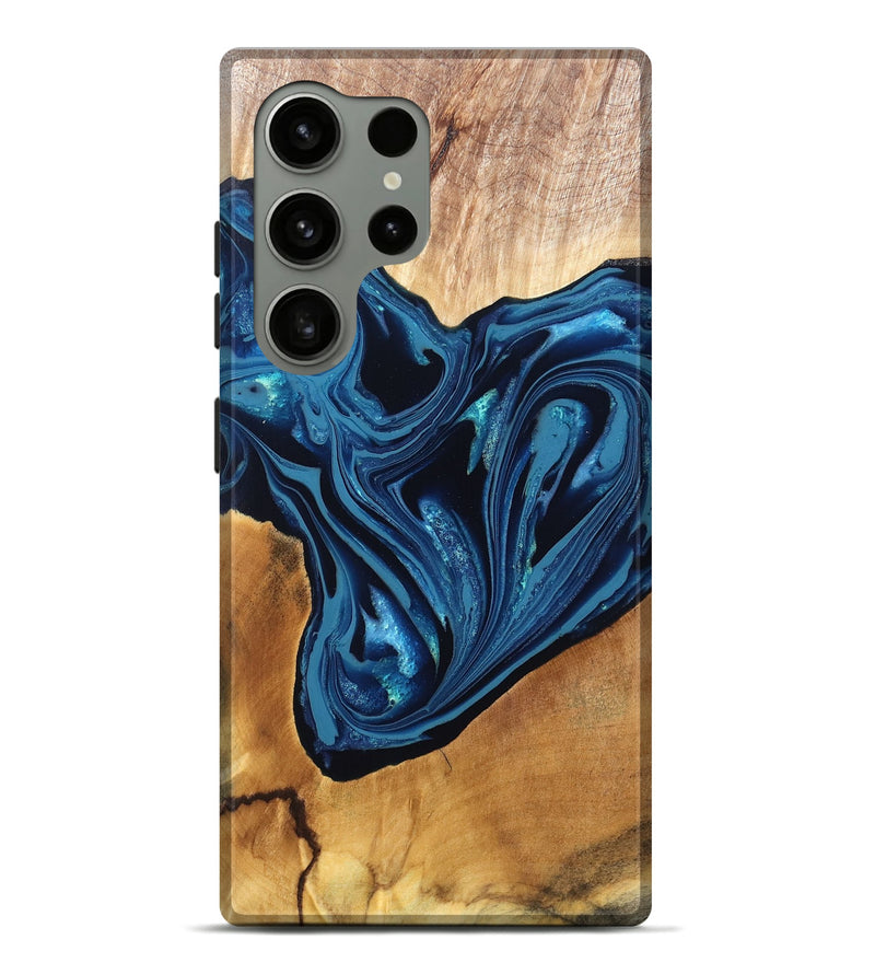 Galaxy S24 Ultra Wood Live Edge Phone Case - Gianni (Blue, 820705)
