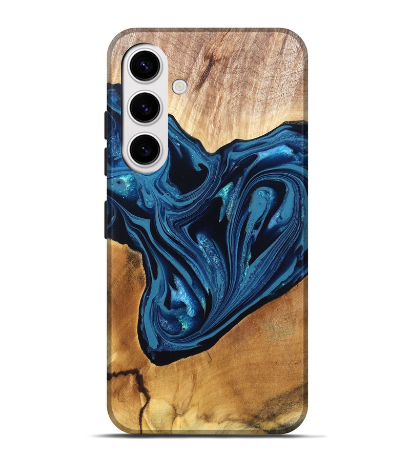Galaxy S25 Plus Wood Live Edge Phone Case - Gianni (Blue, 820705)