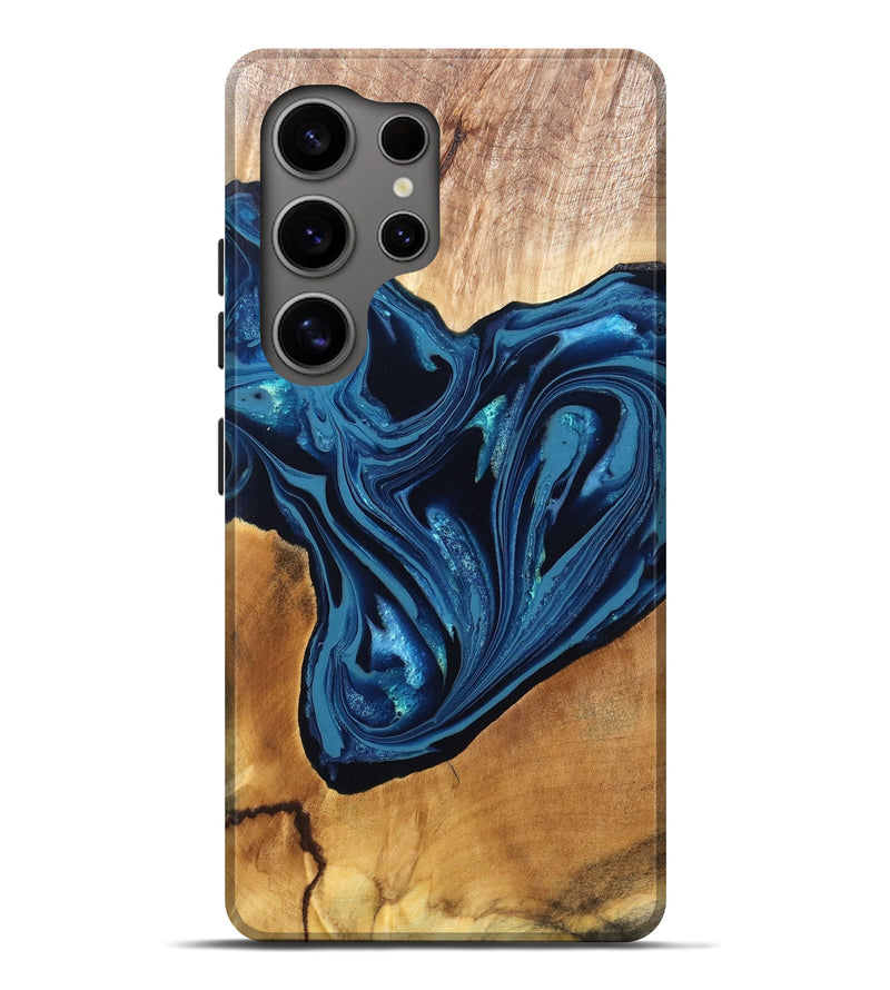 Galaxy S25 Ultra Wood Live Edge Phone Case - Gianni (Blue, 820705)