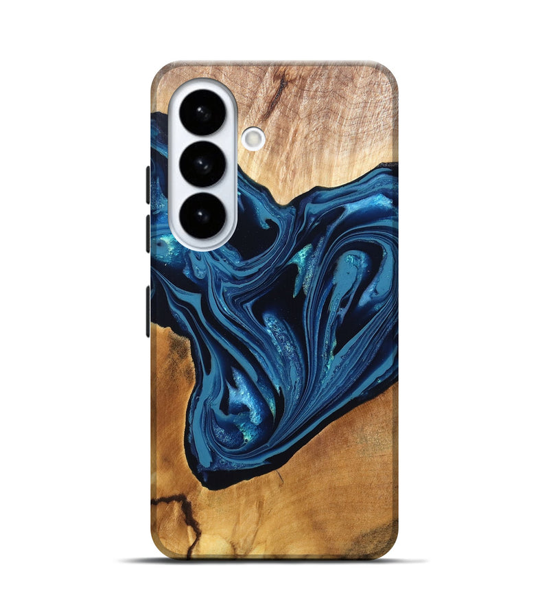 Galaxy S26 Wood Live Edge Phone Case - Gianni (Blue, 820705)