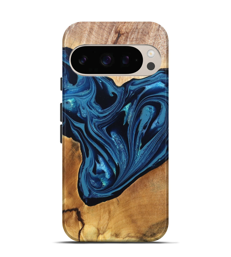 Pixel 10 Wood Live Edge Phone Case - Gianni (Blue, 820705)