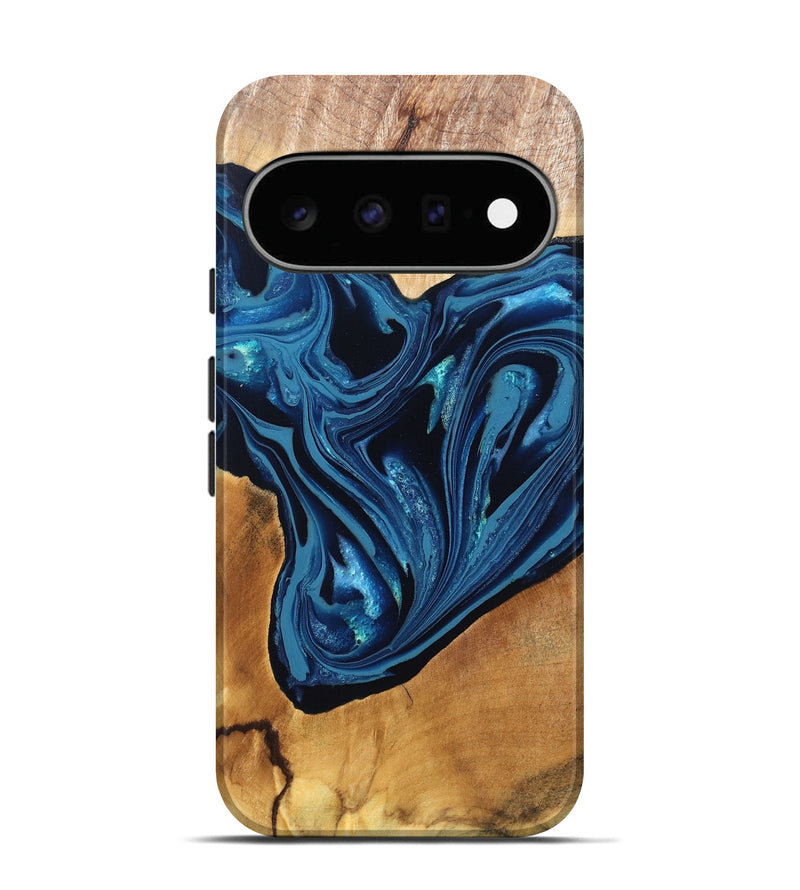 Pixel 11 Wood Live Edge Phone Case - Gianni (Blue, 820705)