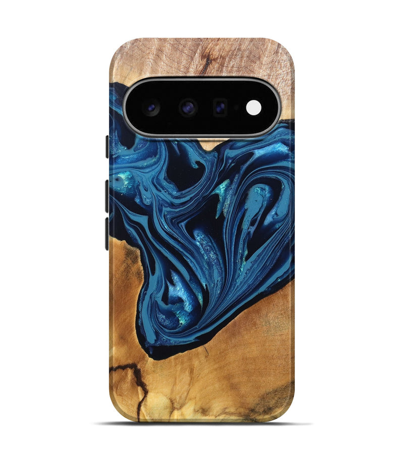 Pixel 11 Pro Wood Live Edge Phone Case - Gianni (Blue, 820705)