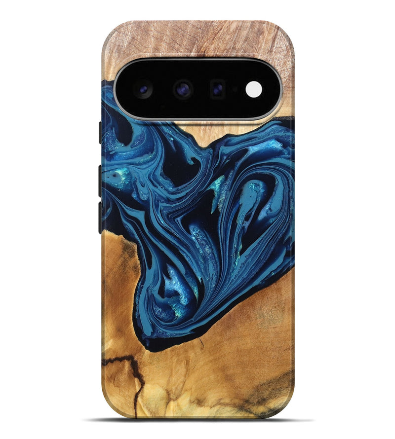 Pixel 11 Pro XL Wood Live Edge Phone Case - Gianni (Blue, 820705)