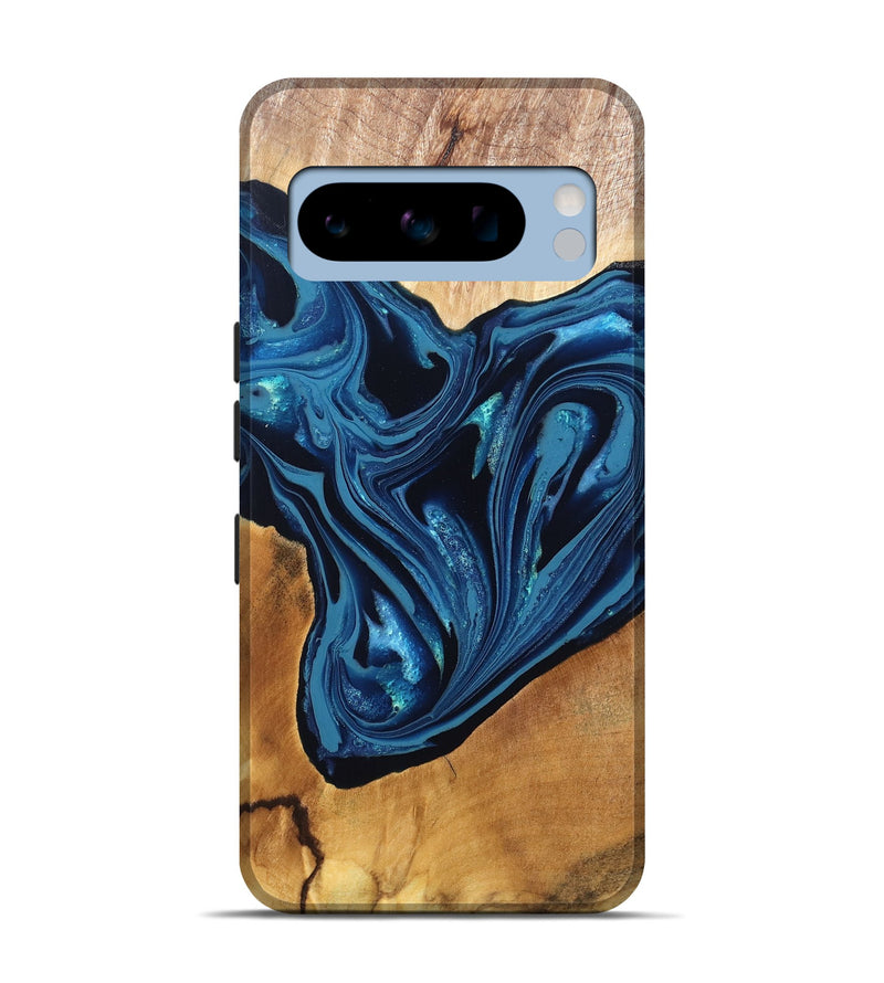 Pixel 8 Pro Wood Live Edge Phone Case - Gianni (Blue, 820705)