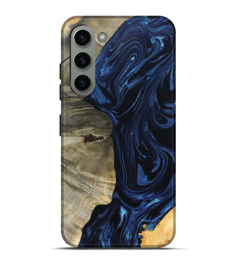 Galaxy S23 Plus Wood Live Edge Phone Case - Kellen (Blue, 820706)