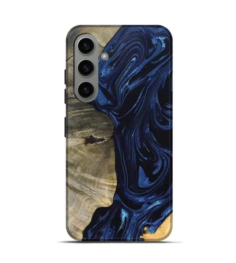 Galaxy S24 Wood Live Edge Phone Case - Kellen (Blue, 820706)