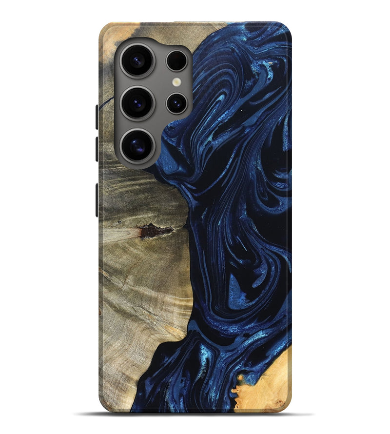 Galaxy S25 Ultra Wood Live Edge Phone Case - Kellen (Blue, 820706)