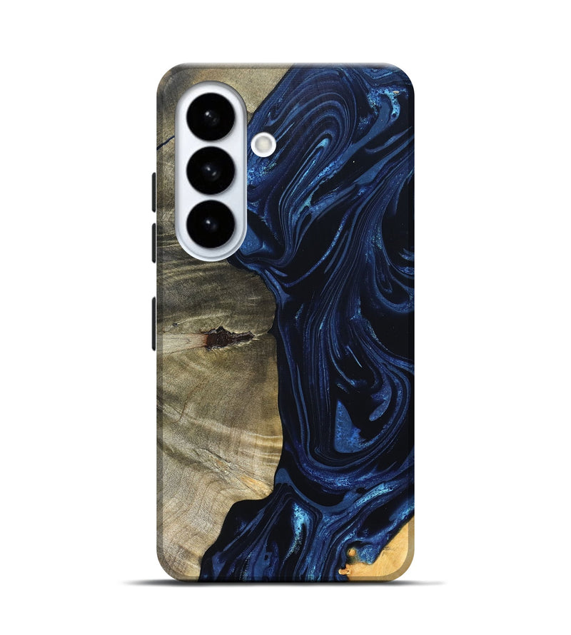 Galaxy S26 Wood Live Edge Phone Case - Kellen (Blue, 820706)