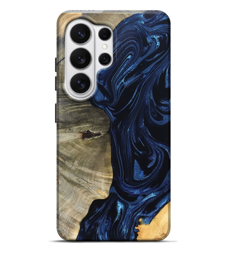 Galaxy S26 Ultra Wood Live Edge Phone Case - Kellen (Blue, 820706)