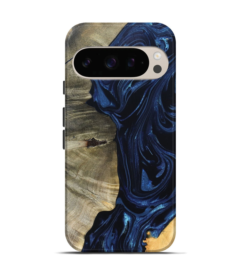 Pixel 10 Wood Live Edge Phone Case - Kellen (Blue, 820706)
