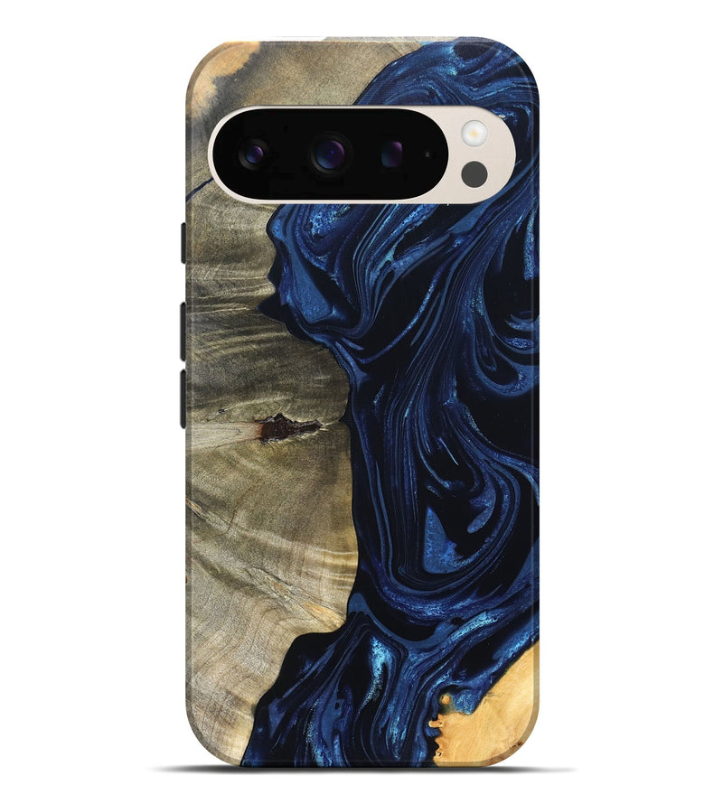 Pixel 10 Pro XL Wood Live Edge Phone Case - Kellen (Blue, 820706)