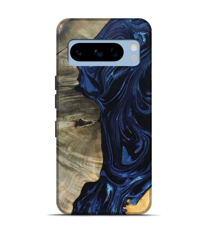 Pixel 8 Pro Wood Live Edge Phone Case - Kellen (Blue, 820706)