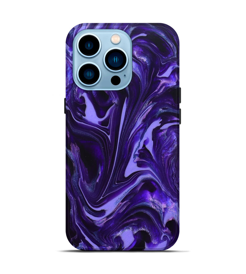 iPhone 14 Pro ResinArt Live Edge Phone Case - Karyn (Purple, 820707)