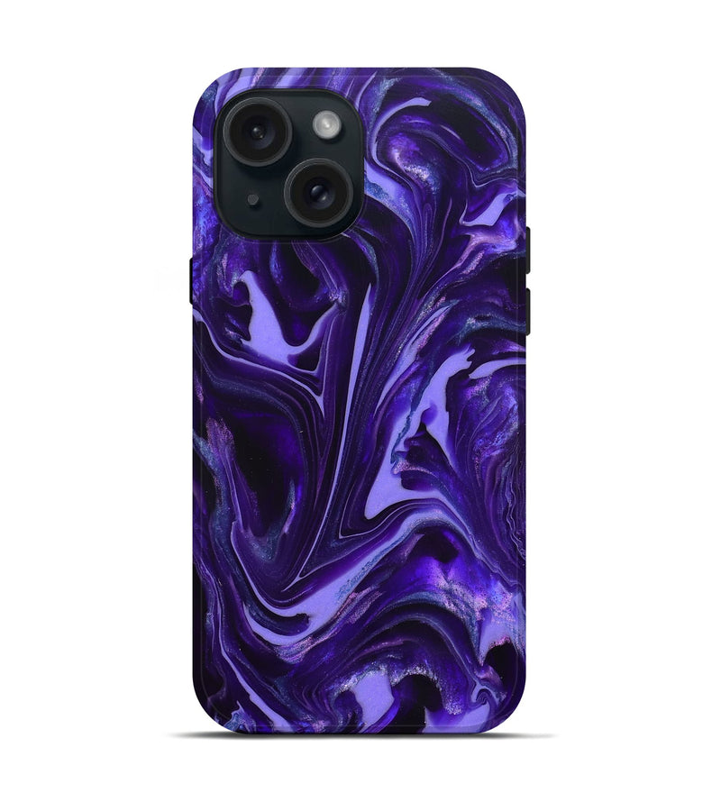 iPhone 15 ResinArt Live Edge Phone Case - Karyn (Purple, 820707)