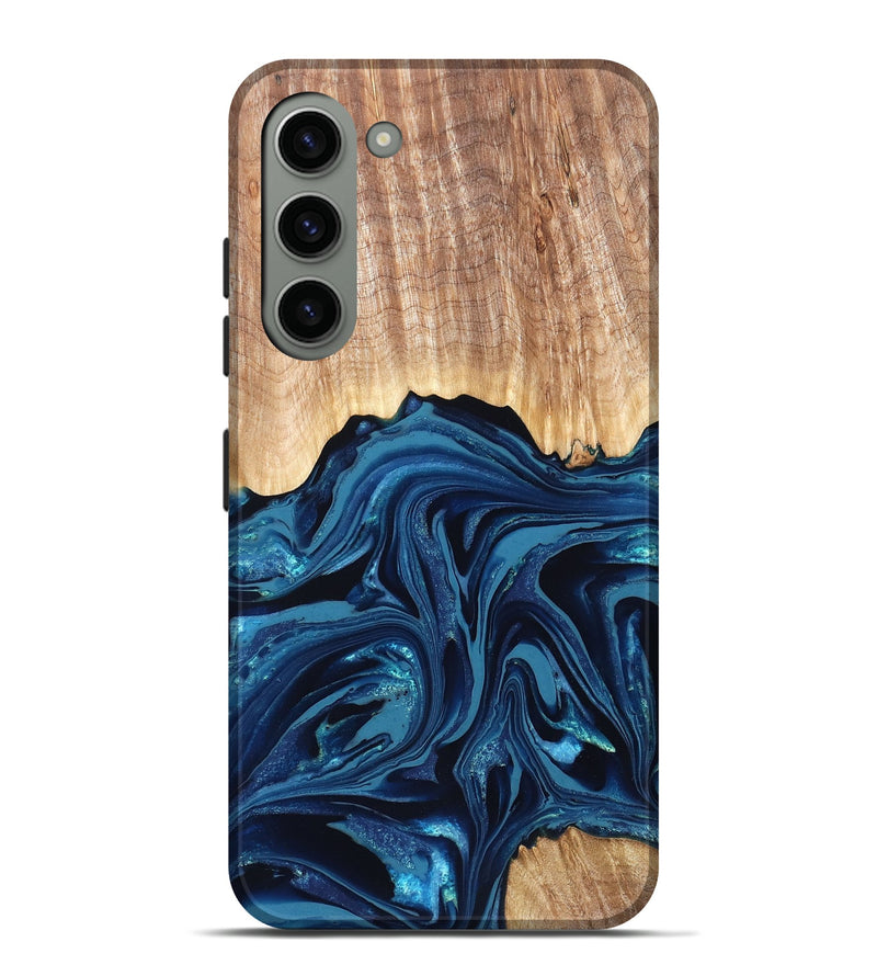 Galaxy S23 Plus Wood Live Edge Phone Case - Liza (Blue, 820709)