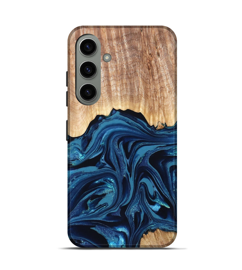 Galaxy S24 Wood Live Edge Phone Case - Liza (Blue, 820709)