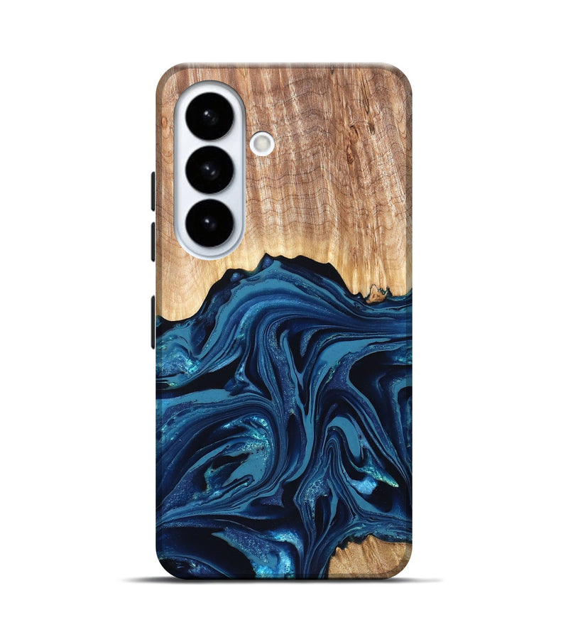 Galaxy S26 Wood Live Edge Phone Case - Liza (Blue, 820709)