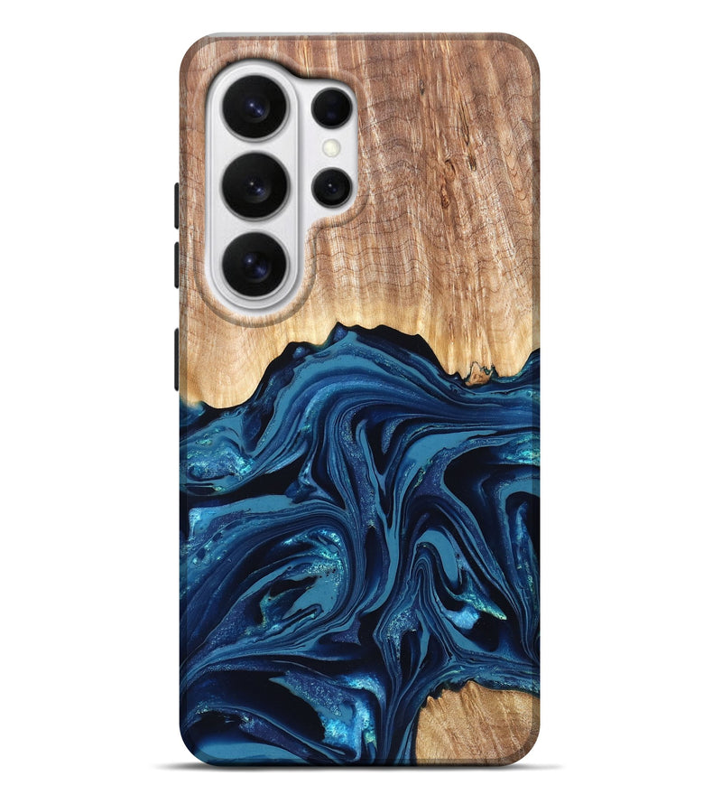Galaxy S26 Ultra Wood Live Edge Phone Case - Liza (Blue, 820709)