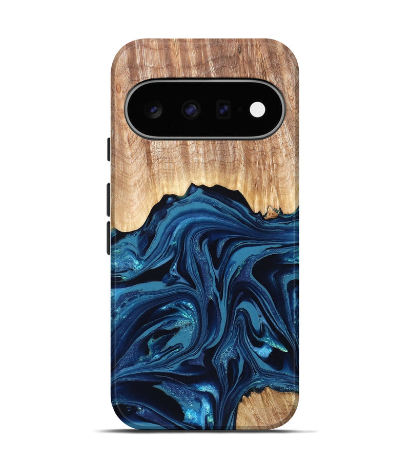 Pixel 11 Wood Live Edge Phone Case - Liza (Blue, 820709)
