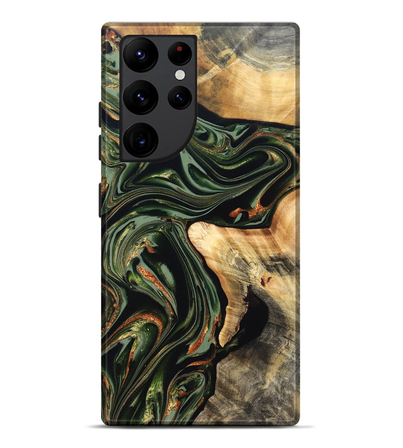 Galaxy S22 Ultra Wood Live Edge Phone Case - Duncan (Green, 820710)