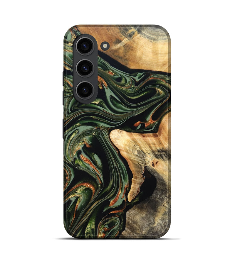 Galaxy S23 Wood Live Edge Phone Case - Duncan (Green, 820710)